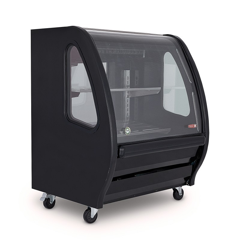 VITRINA DELICATESSEN VIDRIO PANORAMICO BLANCA TEM100