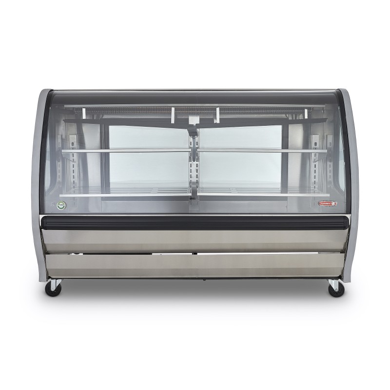 VITRINA DELICATESSEN VIDRIO PANORAMICO ACERO INOXIDABLE TEM-200AI